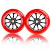 CLAS FOX Pro Scooter Wheels 100mm Transparent Sparkle PU with ABEC-9 Bearings CNC Metal Core (2pcs) (Red) view 1
