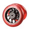 CLAS FOX Pro Scooter Wheels 100mm Transparent Sparkle PU with ABEC-9 Bearings CNC Metal Core (2pcs) (Red) view 3