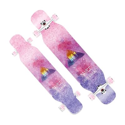 Long Boards Skateboard for Girls Boys, Skateboard 42 Inch Premium Longboard Skateboard for Cruising Freestyle Downhill Dancing Skate Boards Cruiser for Teens Adults Beginners ( Color : D with LED )