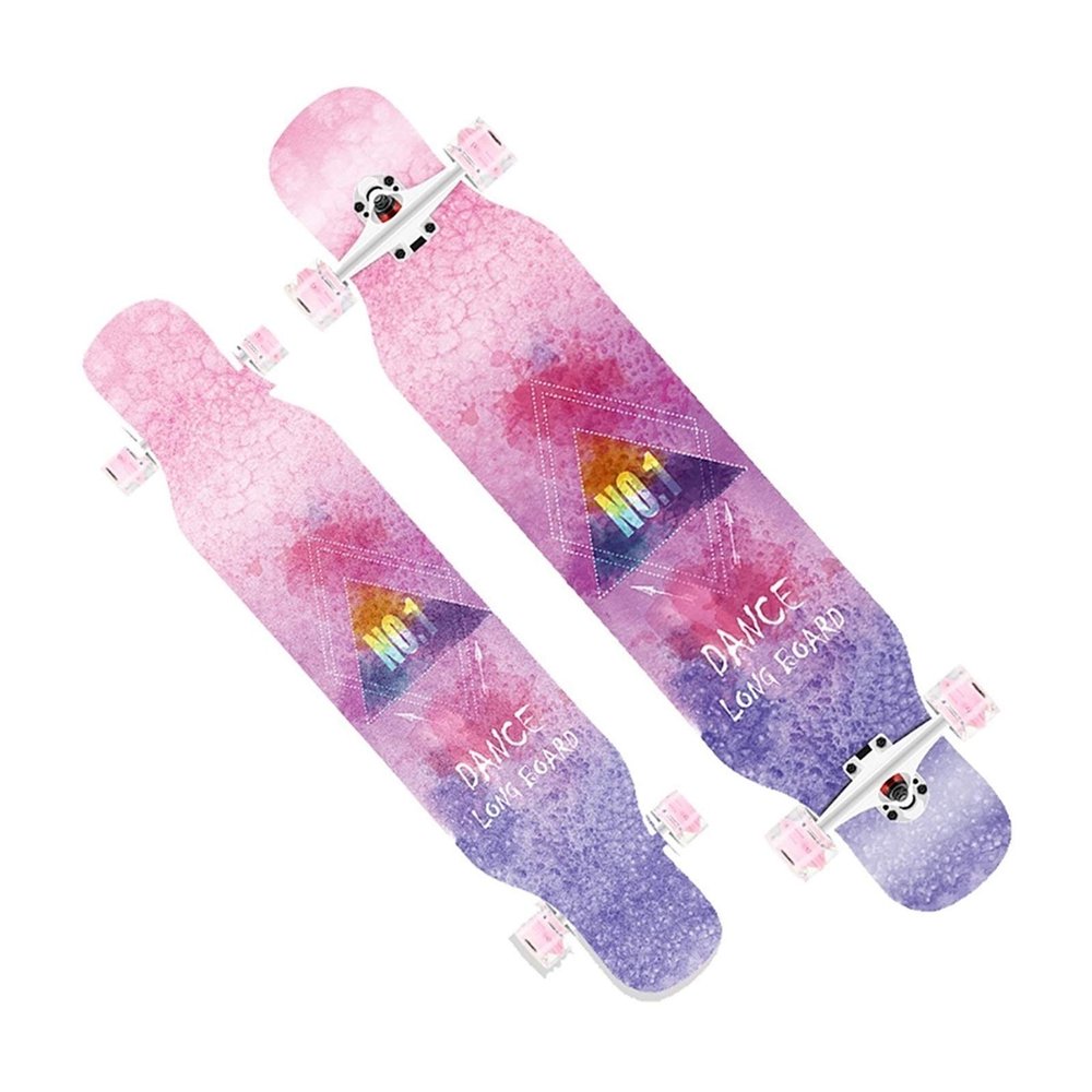 Long Boards Skateboard for Girls Boys, Skateboard 42 Inch Premium Longboard Skateboard for Cruising Freestyle Downhill Dancing Skate Boards Cruiser for Teens Adults Beginners ( Color : D with LED )
