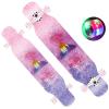 Long Boards Skateboard for Girls Boys, Skateboard 42 Inch Premium Longboard Skateboard for Cruising Freestyle Downhill Dancing Skate Boards Cruiser for Teens Adults Beginners ( Color : D with LED ) view 2