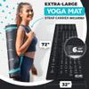 Instructional Yoga Mat with Carrying Strap: Cute Yoga Mat with 75 Illustrated Yoga Poses + 75 EasilyFollowed Stretching Exercises 14 Thick, NonToxic, NonSlip Yoga Mats for Women and Men (Jet view 3