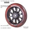 CLAS FOX Pro Scooter Wheels 110mm Transparent Sparkle PU with ABEC-9 Bearings CNC Metal Core (2pcs) (Brown) view 3