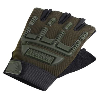 BXT Kids Half Finger Sports Gloves with Grip Non-Slip Gel Protective Dirt Bike, Cycling, Fishing, Climbing, Gymnastics Glove for Boys Girls (Green)