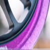 CLAS FOX Pro Scooter Wheels 110mm Transparent Sparkle PU with ABEC-9 Bearings CNC Metal Core (2pcs) (Purple) view 3