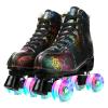 Roller Skates for Women Men, PU Leather Classic Double-Row Light-Up Wheel, Roller Skates for Indoor Outdoor, Beginner view 1