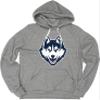 Blue 84 Men's Connecticut Huskies Tri-Blend Hoodie Vintage Icon Heather Grey, Grey, Large view 1