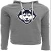 Blue 84 Men's Connecticut Huskies Tri-Blend Hoodie Vintage Icon Heather Grey, Grey, Large view 2