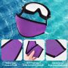 3 Pieces Neoprene Mask Strap Cover Neoprene Diving Mask Straps Hair Protector Wrap for Dive and Snorkel Masks Water Sports (Purple, Gray, Orange) view 3