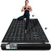 Extra-Large 6' x 4' Instructional Yoga Mat with Poses Printed On It - 2X Wider & Thicker than Regular Workout Mats - 150 Illustrated Yoga Poses and Stretches - Wide, Non-Slip, Barefoot Exercise Mat view 1