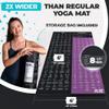 Extra-Large 6' x 4' Instructional Yoga Mat with Poses Printed On It - 2X Wider & Thicker than Regular Workout Mats - 150 Illustrated Yoga Poses and Stretches - Wide, Non-Slip, Barefoot Exercise Mat view 3