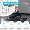 Extra-Large 6' x 4' Instructional Yoga Mat with Poses Printed On It - 2X Wider & Thicker than Regular Workout Mats - 150 Illustrated Yoga Poses and Stretches - Wide, Non-Slip, Barefoot Exercise Mat view 4