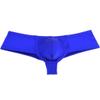 Jaxu Men's Elastic Spandex Thong Boxer Shiny Boxers Briefs Guys Pants Sexy Men Pouch Underwear 3-Pack(blue) L view 2