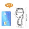 4 Inch Heavy Duty Carabiner Clips,Extra Large Stainless Steel Carabiner for Gym,2 Pcs Snap Hooks view 2