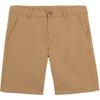Nautica Big Boys School Uniform Flat Front Stretch Twill Short, Burnished Khaki, 8 view 1