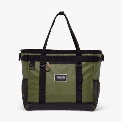 Igloo Pursuit 30 Can Portable Tote Bag Cooler with Padded Strap, Chive Green