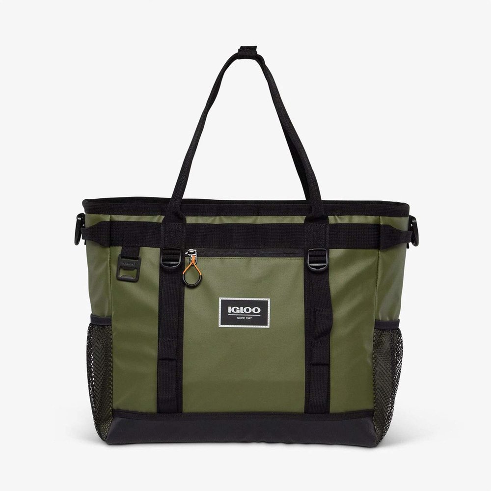 Igloo Pursuit 30 Can Portable Tote Bag Cooler with Padded Strap, Chive Green