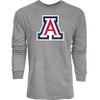 Blue 84 Men's Arizona Wildcats Tri-Blend Long Sleeve T-Shirt Vintage Icon Heather Grey, Grey, Large view 2