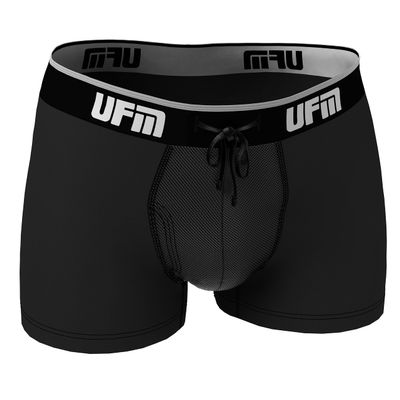 UFM Mens Viscose Trunk w/Patented Adj. Support Pouch Underwear for Men Black 51-54