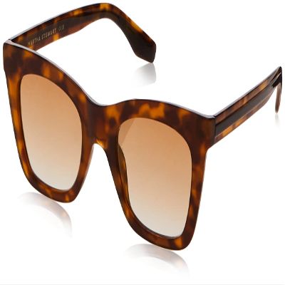 Martha Stewart Women's MS104 Classic UV400 Protective Square Cat Eye Sunglasses - Timeless Gifts for Her, 50mm