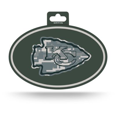 Rico Industries NFL Kansas City Chiefs Full Color Oval Sticker Colored Oval Sticker, 4 x 6, White