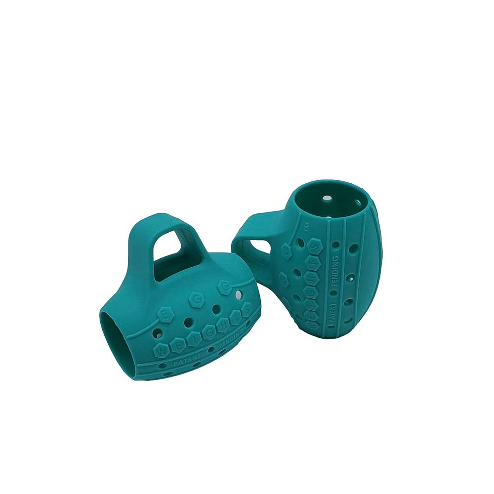 Egg Weights Colored Cardio 2.0 lbs Pair Replacement Grips Anti-Slip Silicone Rubber Finger Loop for Cardio Egg Weights (Light Blue)