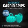 Egg Weights Colored Cardio 2.0 lbs Pair Replacement Grips Anti-Slip Silicone Rubber Finger Loop for Cardio Egg Weights (Light Blue) view 2