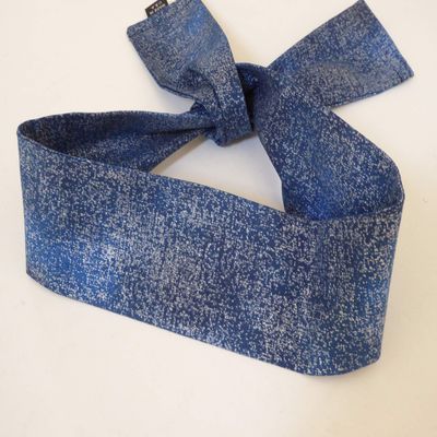 Japanese Hachimaki Headband 37" L Cotton Sushi Chief, Sports/Blue