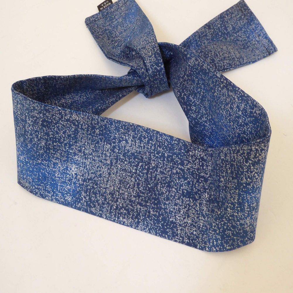 Japanese Hachimaki Headband 37" L Cotton Sushi Chief, Sports/Blue