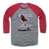 500 LEVEL ALEC Bohm 3/4 Sleeve T-Shirt (Baseball Tee, XXX-Large, Red/Heather Gray) - ALEC Bohm Diamond Name WHT view 1