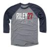 500 LEVEL Austin Riley 3/4 Sleeve T-Shirt (Baseball Tee, XXX-Large, Navy/Heather Gray) - Austin Riley Atlanta Elite WHT view 1