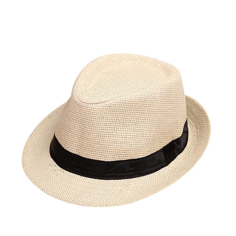 Digood Baby Care,Children Kids Summer Beach Sun Hat Jazz Panama Trilby Fedora Hat Gangster Cap,for Easter Day Festival Birthday Gifts(D,One Size)