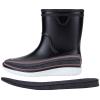 ANUFER Men's Mid-Calf Snow Rain Boots Outdoor Waterproof Gardening Farm Boots with Removable Fluff Lining Black 2 SN01622 US9.5 view 4