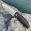 SANRENMU 1006 NEW Pocket Folding Knife 14C28N Blade Flipper Ball Bearing Outdoor Camping Survival Tool EDC (Black) view 2