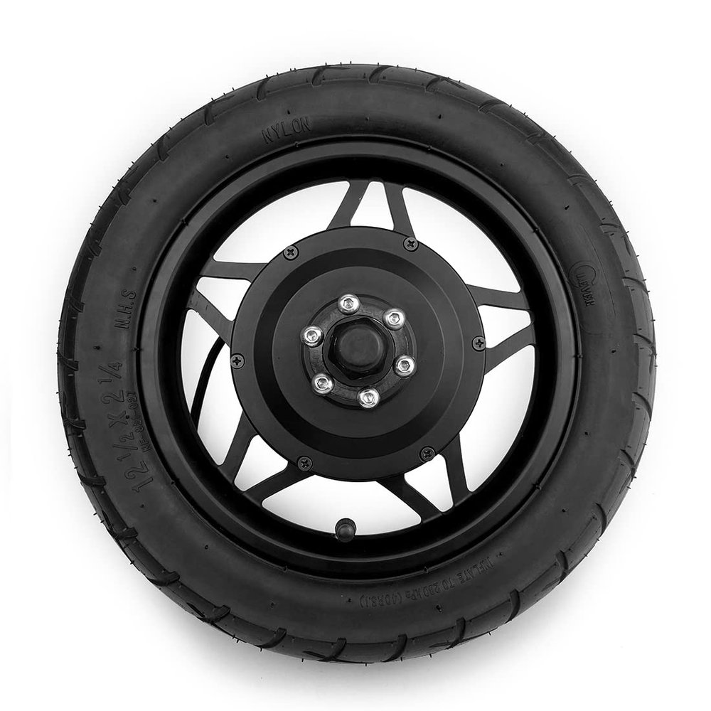 24V 36V 250W 12 Inch Bike Motor Wheel With Tire For Mini Bicycle Front Wheel (Black 24V)