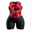 Sparx Women Triathlon Suit Tri Short Racing Cycling Swim Run (2XL, Hisbiscus) Red view 2