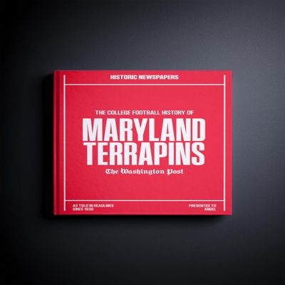 Signature gifts Maryland College Football Personalized Newspaper History Book, A3 Large Deluxe Hardcover - Terps Football Fan, Alumni, Students Keepsake Gift (Maryland Terrapins)