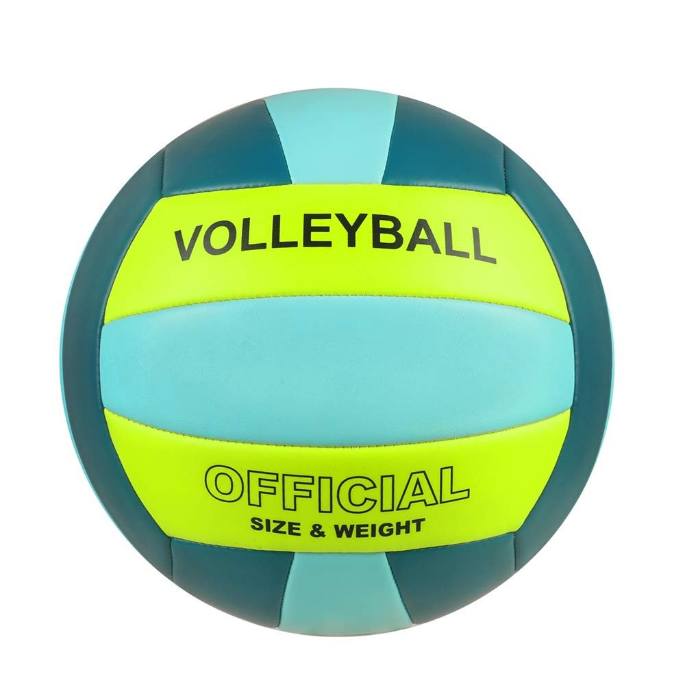 PECOGO Volleyball Size 5 PU Leather Soft Indoor Outdoor Volleyballs Sports Training Game Play Ball for Beginner, Teenager, Adult, 8.2