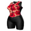 Sparx Women Triathlon Suit Tri Short Racing Cycling Swim Run (Small, Hisbiscus) Red view 1