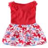 MaruPet Elegant Ribbon Pet Dress Cozy Sundress Shirts Tutu One-Piece for Teddy, Pug, Chihuahua, Shih Tzu, Yorkshire Terriers Red M view 1