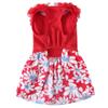 MaruPet Elegant Ribbon Pet Dress Cozy Sundress Shirts Tutu One-Piece for Teddy, Pug, Chihuahua, Shih Tzu, Yorkshire Terriers Red M view 2