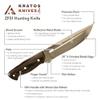 Bushcraft Knife with Sheath, 9.4" Fixed Blade Knife with 440C Hardened Stainless Steel Full Tang Survival Knife for Outdoor & Camping By Kratos - ZSF1 view 4