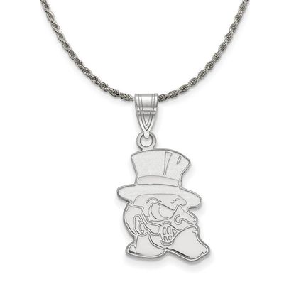 The Black Bow Sterling Silver Wake Forest U. Large Pendant Necklace - 24 Inch