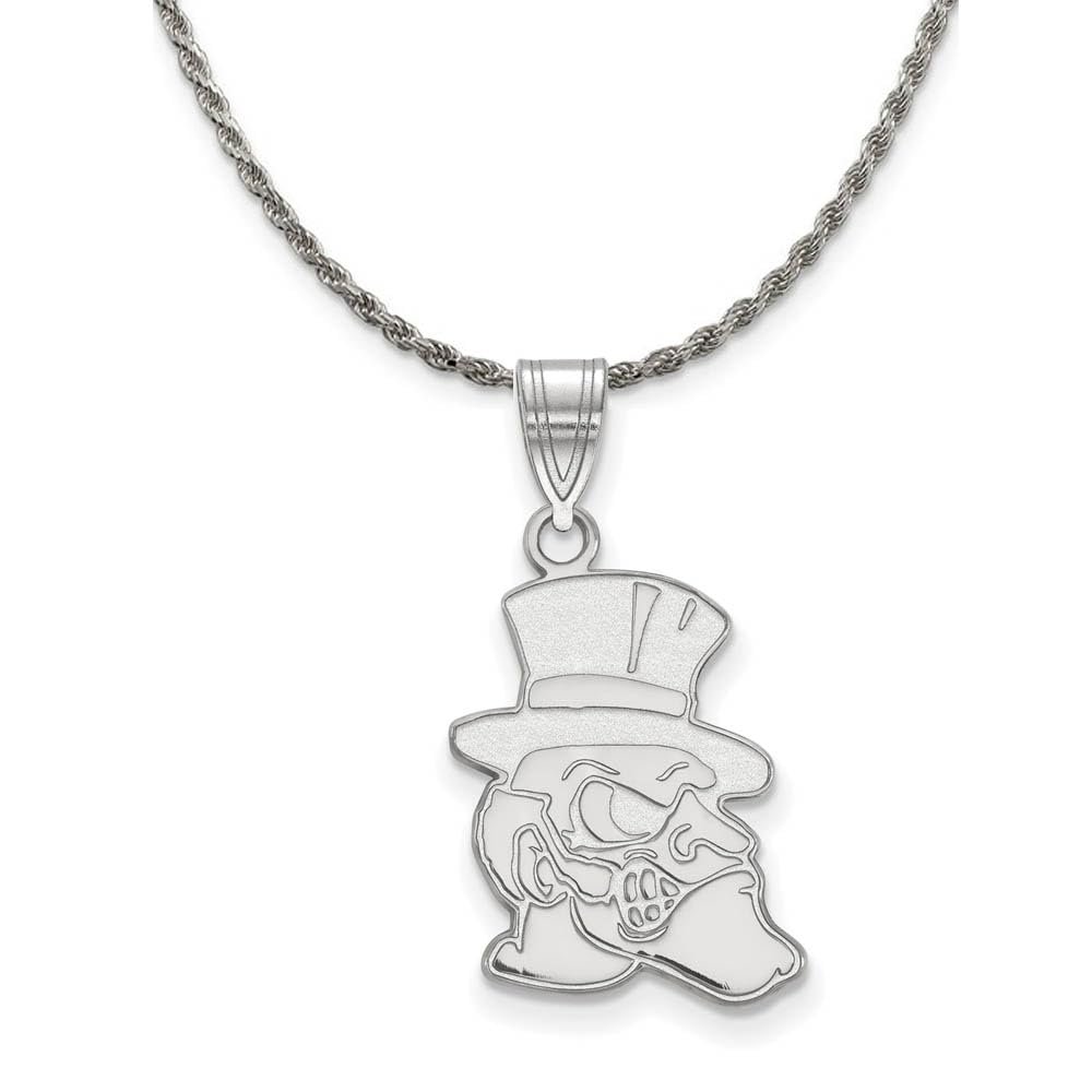 The Black Bow Sterling Silver Wake Forest U. Large Pendant Necklace - 24 Inch