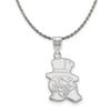 The Black Bow Sterling Silver Wake Forest U. Large Pendant Necklace - 24 Inch view 1