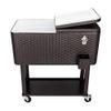 AUTOKOLA Home 80QT Rattan Square Legs Cooler with Shelf 3-7 Days Delivery view 4