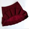 ZHANCHTONG Women's High Waist A-Line Pleated Mini Skirt Short Tennis Skirt (Dark Red, L) view 2