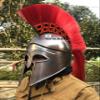 Nautical-Mart Medieval Greek Corinthian Helmet Red Plume Armour Knight Spartan view 1