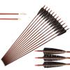 31 Inch Arrow 600 Spine Arrow Target Practice Arrow Hunting Arrow Carbon Arrows Compound Bow Recurve Bow Adult Youth Archery Indoor Outdoor Shooting Bullet Tip Wooden Wood-Like view 1