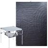 iClimb 1 Stable Square Folding Table and 1 3M Thinsulate Insulation Warm Camping Blanket Bundle, Ultralight Compact for Adults Teens Camping Indoor Outdoor view 1